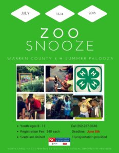 Zoo Snooze flyer