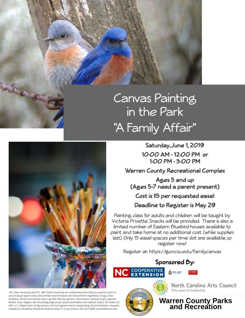 Canvas Painting in the Park event flyer