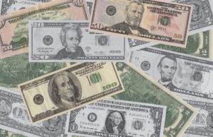 paper currency collage
