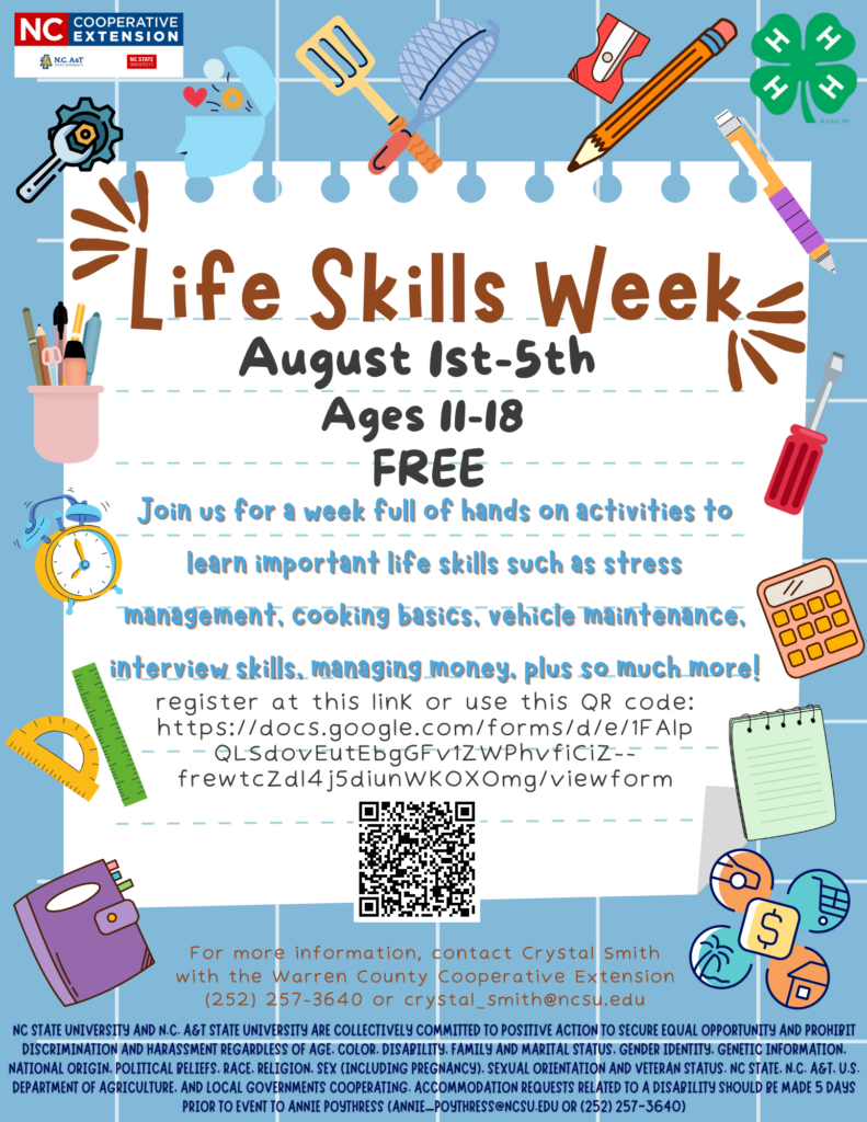 Life Skills Week Flyer.